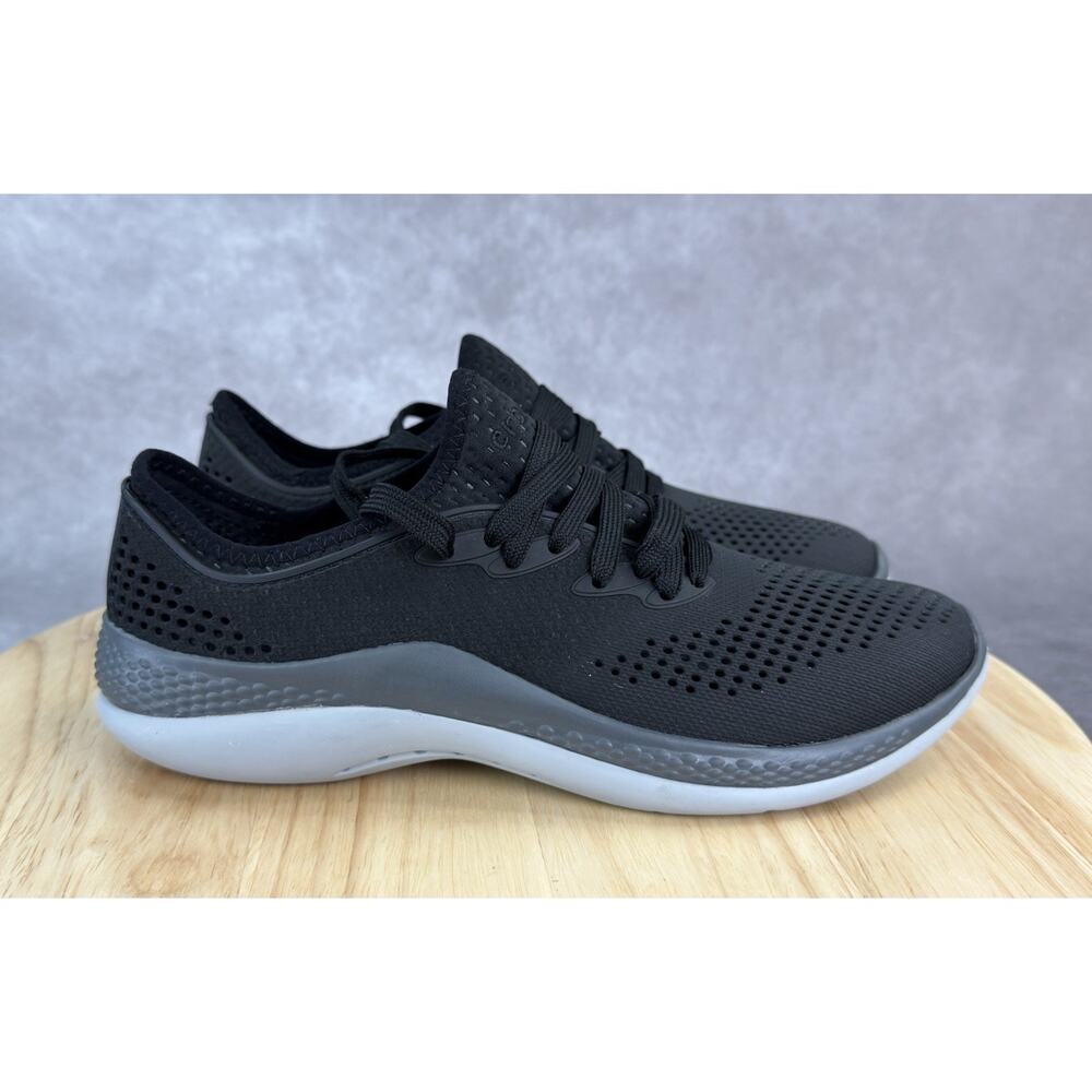 Crocs Literide 360 Pacer Athletic Sneaker Women's Black Lace-Up Low Top Size 9